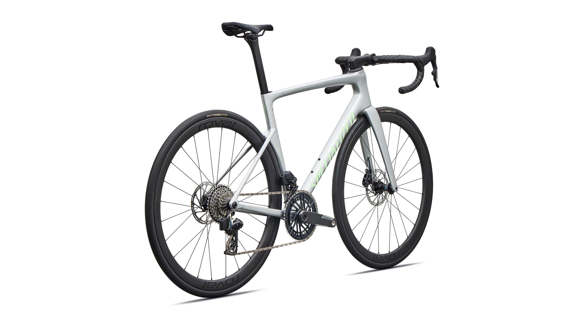 2027 Specialized Tarmac SL9 Expert - SRAM Force AXS - Gloss Silver Dust / Powder Lime
