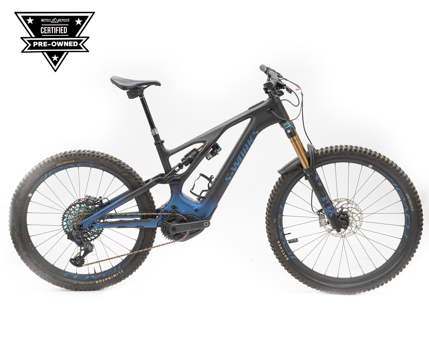 [Pre-Owned] Specialized 2022 Levo S-Works Carbon - Blugstprl/Blk/Ltsil S4