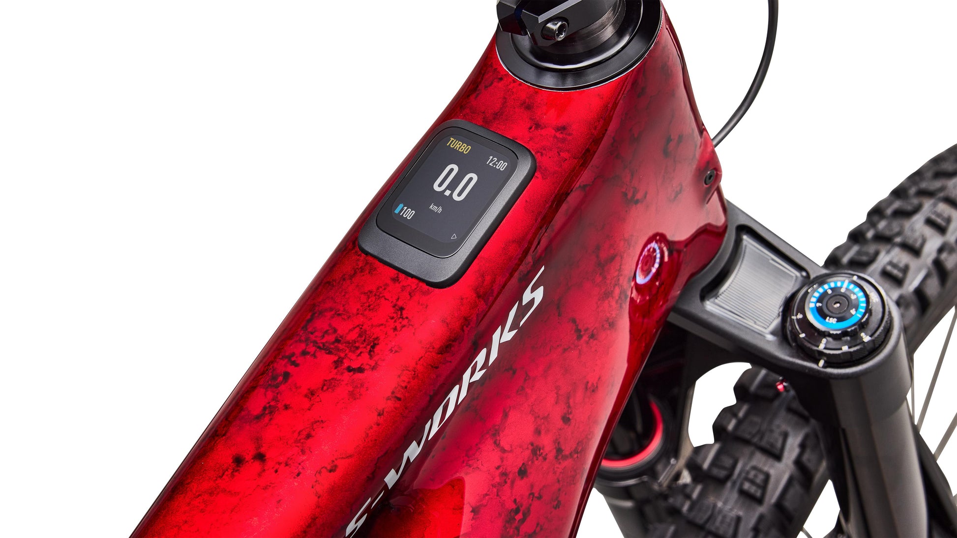 2027 Specialized S-Works Turbo Levo 4 - Gloss Red Tint / Silver Dust / Metallic White Silver