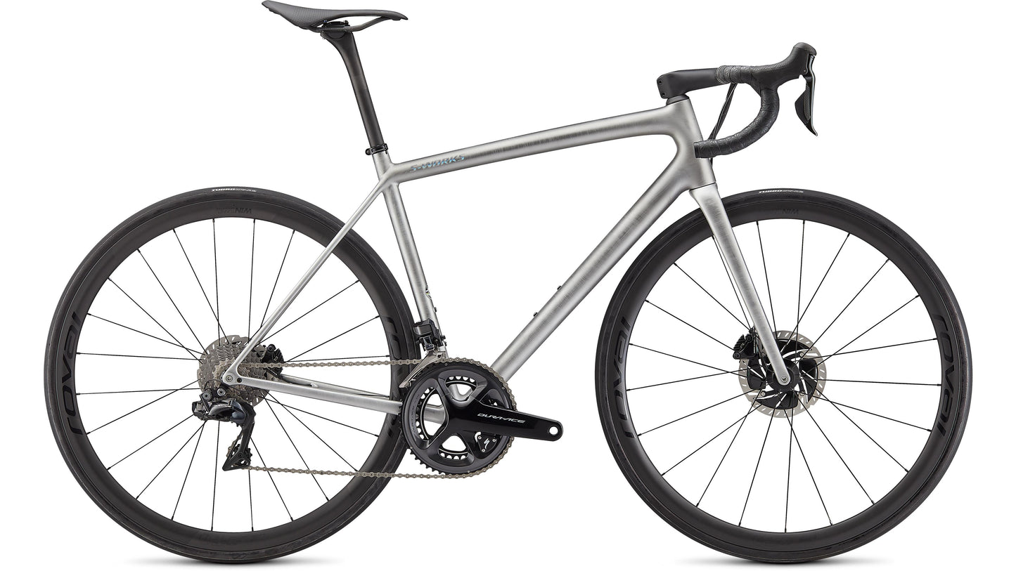 Specialized S-Works Aethos - Founder's Edition - Satin Brushed Liquid Silver / Holographic 54
