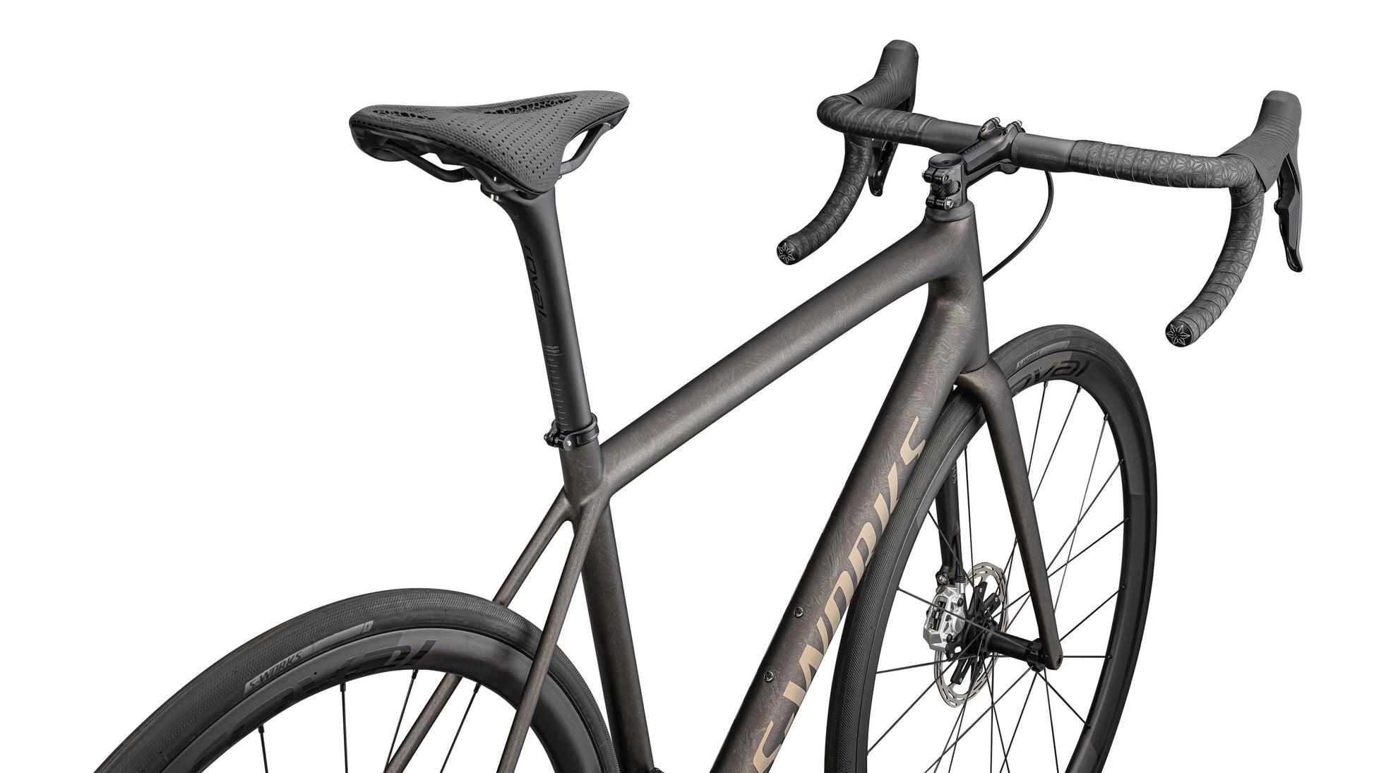 S-Works Aethos – SRAM RED AXS 52 / Satin Doppio / Gunmetal Dry Brushed / Gold Pearl