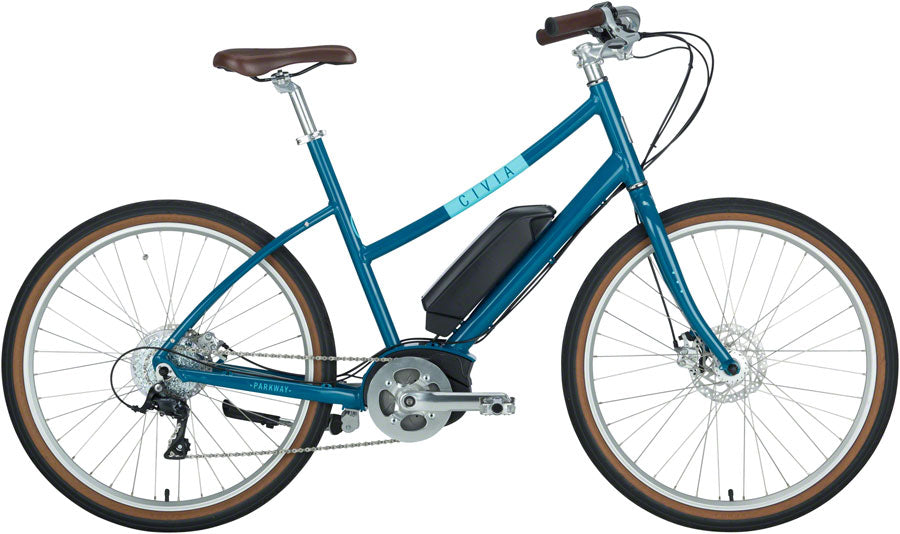 Civia Parkway Step-Thru Ebike - Dark Teal