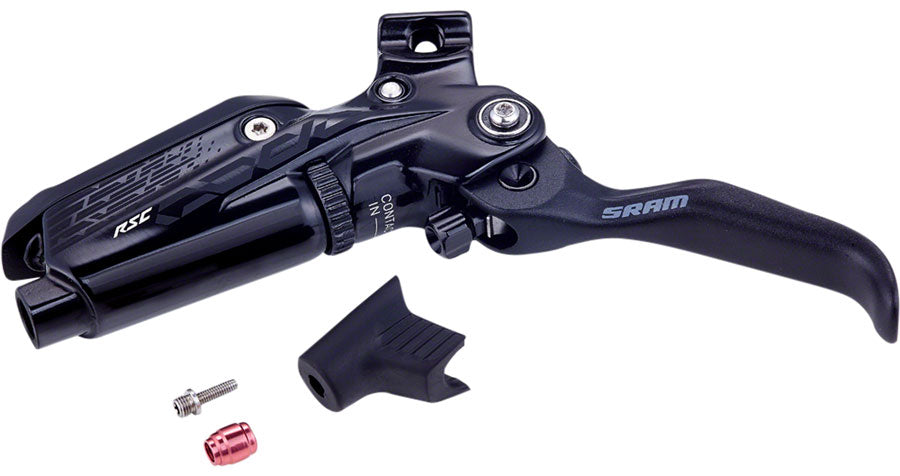 DISC BRAKE LEVER ASSEMBLY - ALUMINUM LEVER (ASSEMBLED, NO HOSE, INCLUDES BARB & OLIVE) VERSION 2 BLACK -CODE RSC