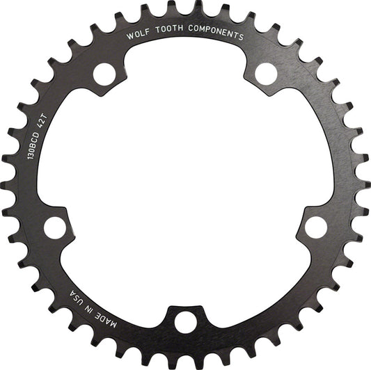 Wolf Tooth Drop Stop Chainring 46T X 130 Bcd Black - Black