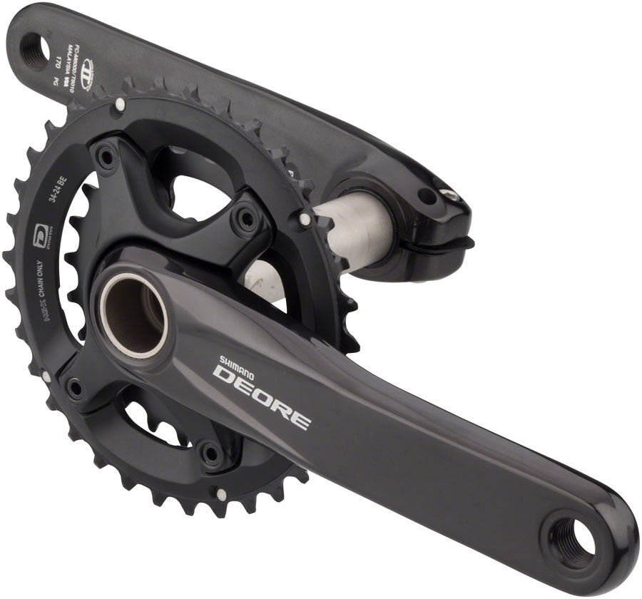 Shimano FC-M6000-2 Crankset 170mm 10-Sp 34/24t 96/64 BCD Hollowtech II Spindle Interface Blk