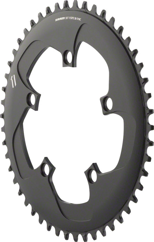 Sram Chain Ring X Sync 11 Speed 110 Alum Black Bb30 Or Gxp - Black