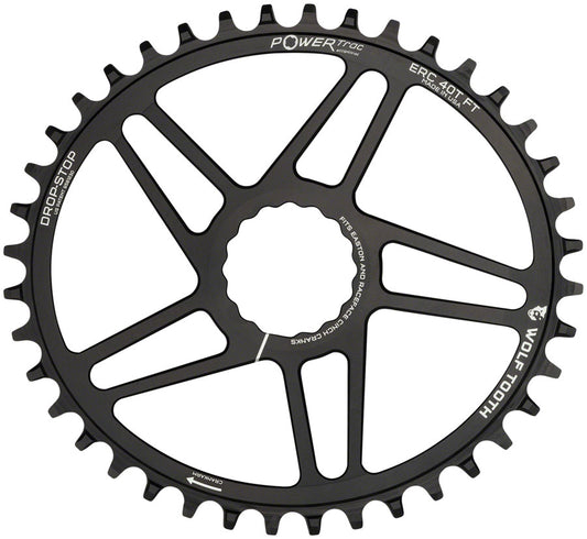 Wolf Tooth Elliptical Direct Mount Chainring 40T Raceface Easton Cinch Dm Offset Drop Stop Flattop Compatible Blk - Black