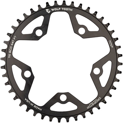 Wolf Tooth 110 Bcd Cx Road Gravel Chainring 12S Dropstop 42T Blk - Black