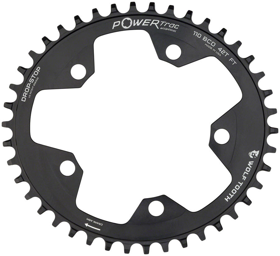 Wolf Tooth Elliptical 110 BCD Chainring Blk