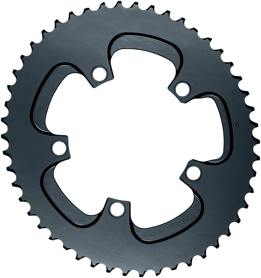 absoluteBLACK Silver Series Oval 110 BCD 5-Bolt Chainring