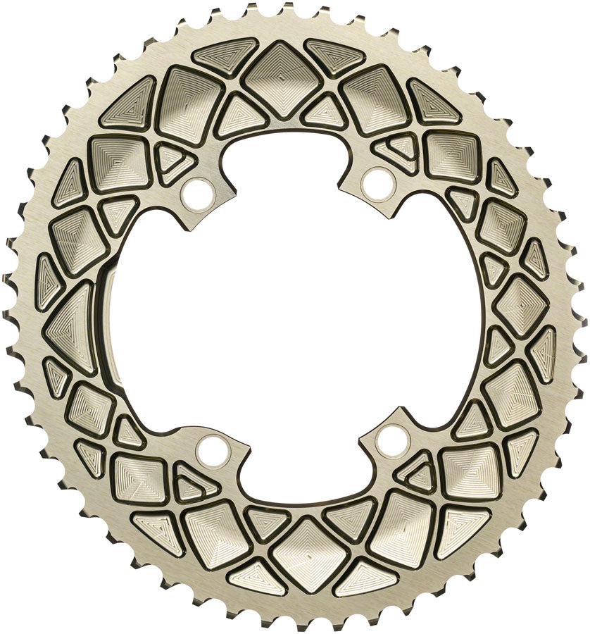 absoluteBLACK Premium Oval 110 BCD 4-Bolt Road Chainring for Shimano M9100/8000