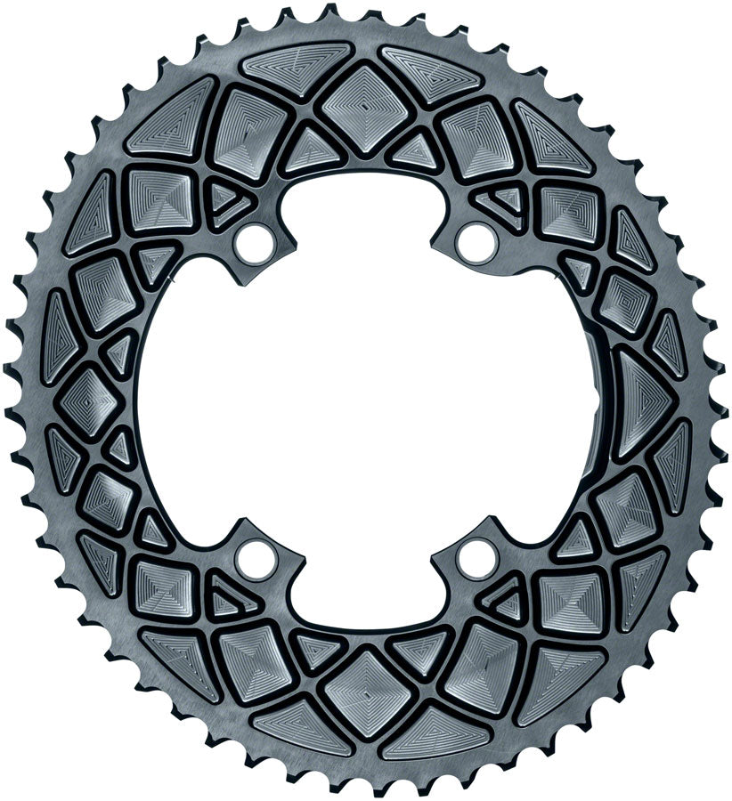 absoluteBLACK Premium Oval 110 BCD 4-Bolt Road Chainring for Shimano M9100/8000