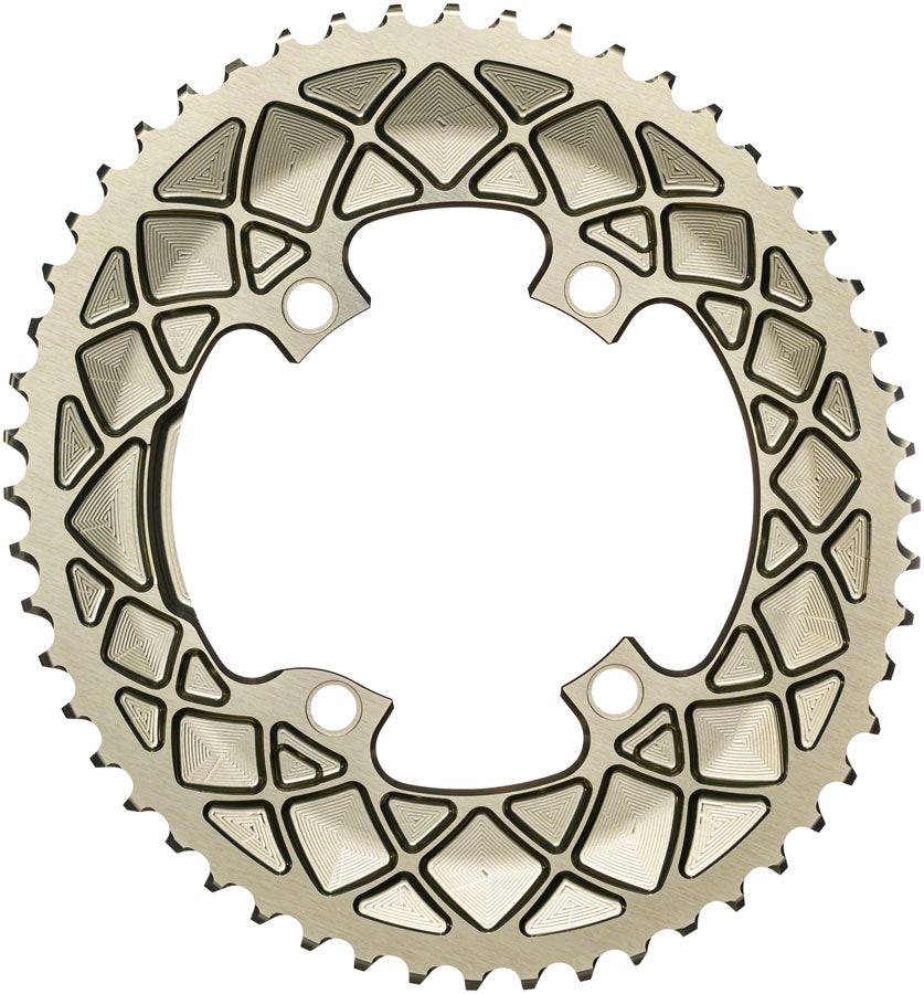 absoluteBLACK Premium Oval 110 BCD 4-Bolt Road Chainring for Shimano M9100/8000