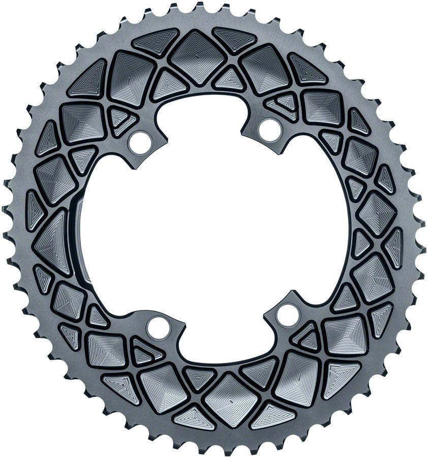 absoluteBLACK Premium Oval 110 BCD 4-Bolt Road Chainring for Shimano M9100/8000