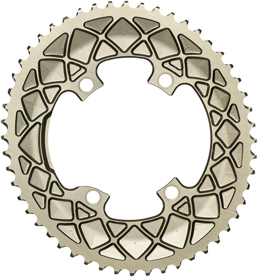 absoluteBLACK Premium Oval 110 BCD 4-Bolt Road Chainring for Shimano M9100/8000