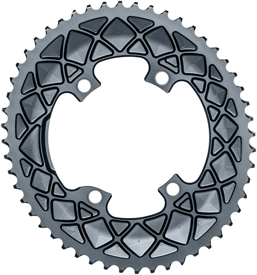 absoluteBLACK Premium Oval 110 BCD 4-Bolt Road Chainring for Shimano M9100/8000