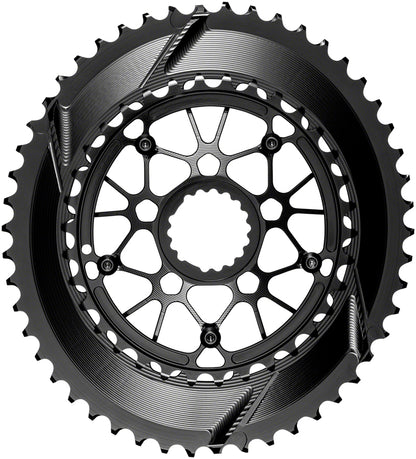 absoluteBLACK SpideRing Oval Direct Mount 2x Chainring Set for Cannondale