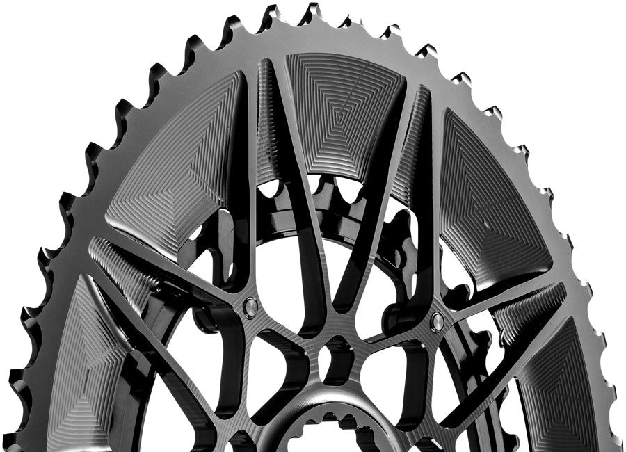 absoluteBLACK SpideRing Oval Direct Mount 2x Chainring Set for Cannondale