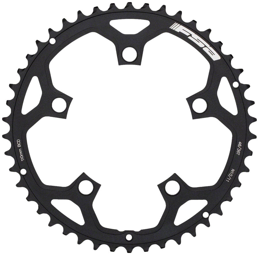 FSA Tempo Pro Road Chainring 46t 110mm BCD 5-Bolt Steel 8/9/10/11sp Blk