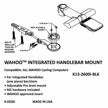 K-Edge Wahoo Integrated Handlebar System Mount