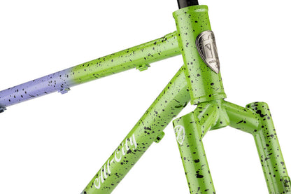 All-City Electric Queen Frameset - Blue/Lime w/Splatter