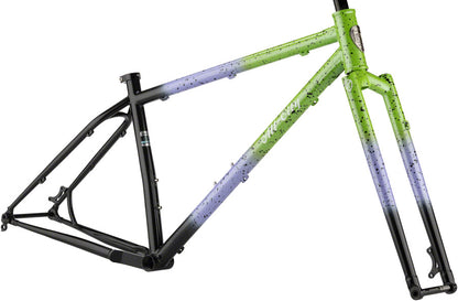 All-City Electric Queen Frameset - Blue/Lime w/Splatter