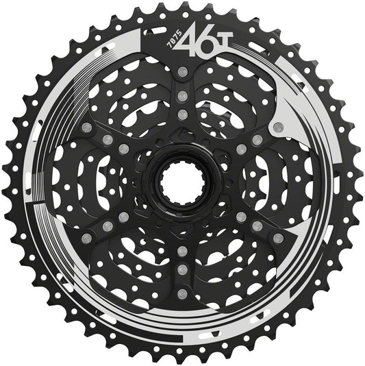 Sunrace M993 Cassette 9 Sp 11 46T Ed Blk Alloy Spider Lockring - Black