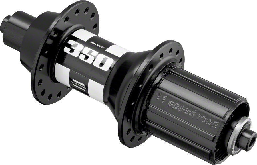 DT SWISS 350 REAR HUB - QR X 130MM RIM BRAKE HG 11 ROAD BLACK 24H 18PT