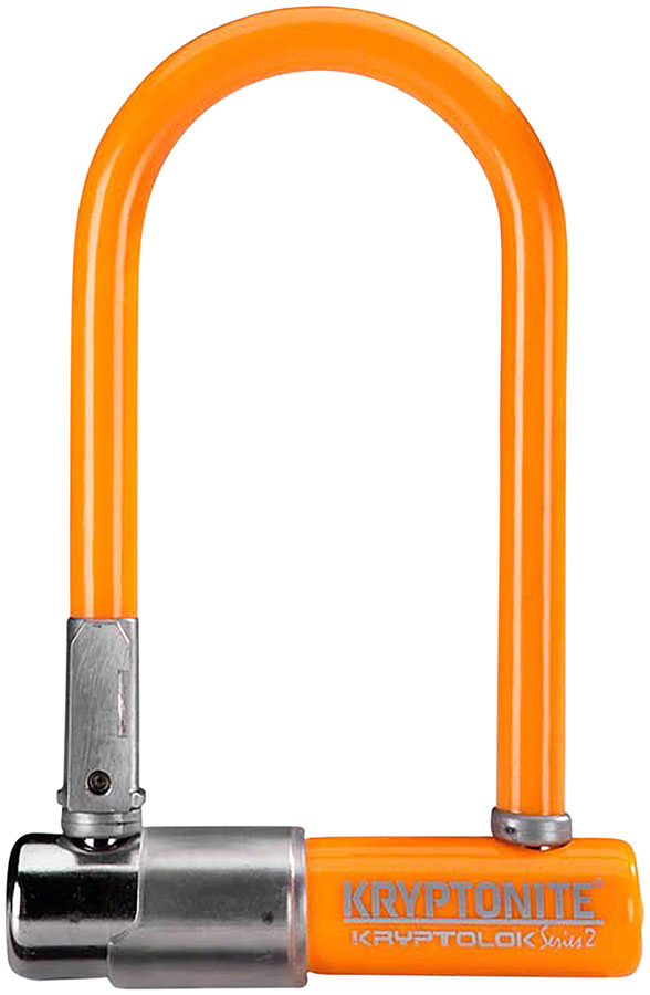 Kryptonite Kryptolok Mini-7 w/Flexframe-U Bracket - Lt.Orange
