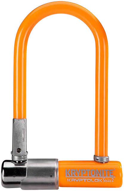 Kryptonite Kryptolok Mini-7 w/Flexframe-U Bracket - Lt.Orange