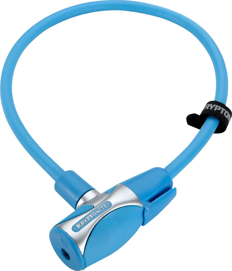 Kryptonite KryptoFlex 1265 Cable Lock with Key: 2.12'x12mm Medium Blue