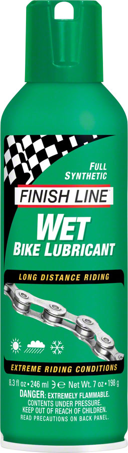 FINISH LINE WET BIKE CHAIN LUBE - 8 FL OZ AEROSOL