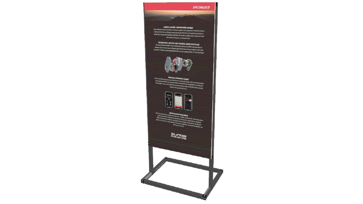 Specialized 2x5 Banner Stand Retail Display