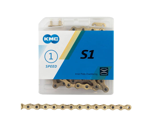 KMC S1 Chain SS 1/2x1/8 112 Links Gold