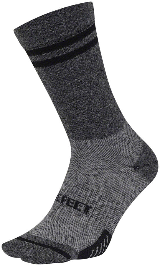 Defeet Cyclismo Wool Blend 6" - Gravel Grey/Black S