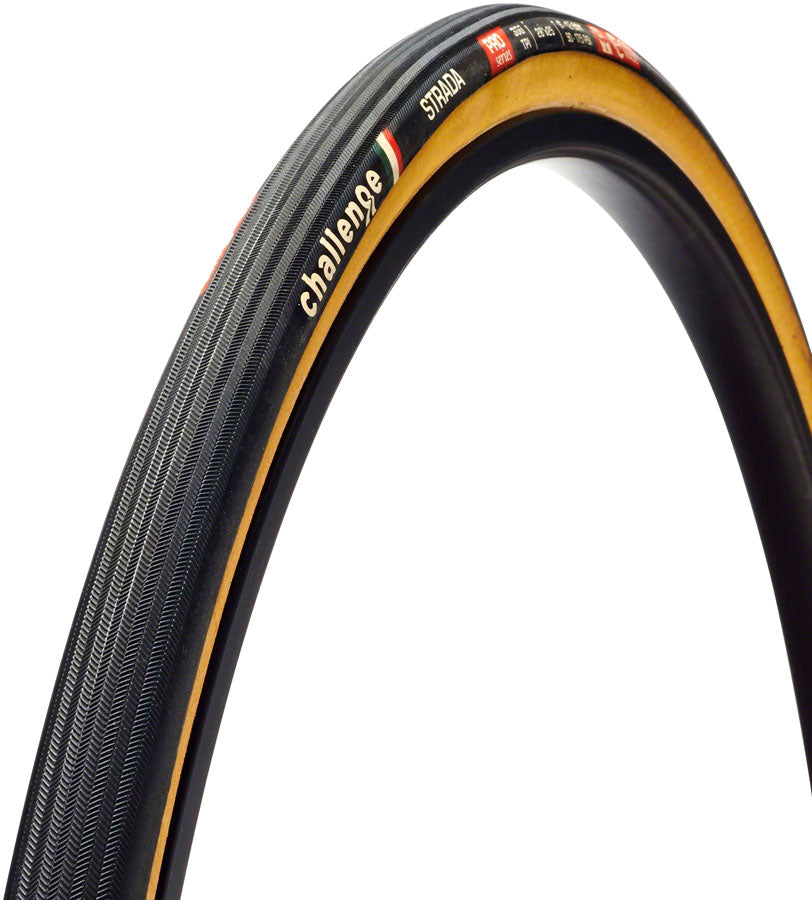 Challenge Strada Pro Tire 700 x 30 Clincher Folding Handmade Blk/Tan