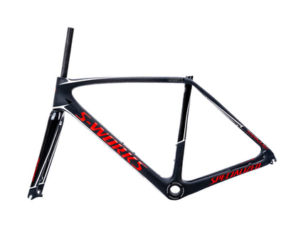 [Blem] Specialized S-Works Tarmac Disc ETAP Carb/Flored/ MetWht Frame 54