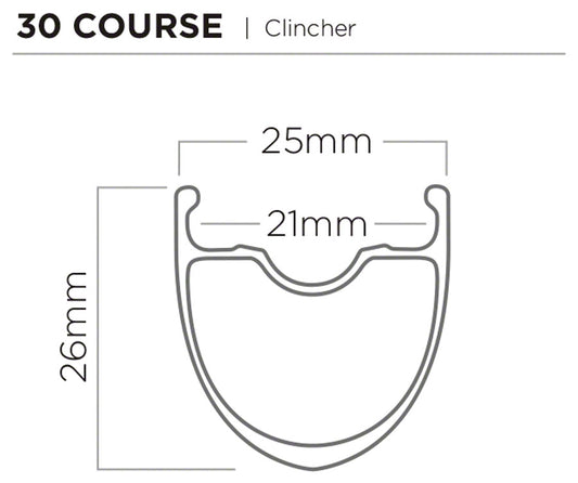 Zipp 30 Course Wheel Disc Brake Clincher Rear 10 Qr