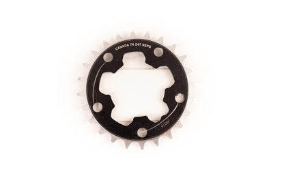 RaceFace RaceRing 9sp chainring 74x24T Sil