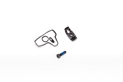 CBG CABLE CLAMP, 3-CABLE (5/4/4MM) BOLT-ON DOWNTUBE CABLE GUIDE, BOTTOM POSITION, W/ BOLT & RUBBER MAT