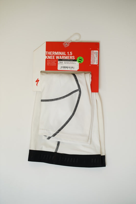Specialized Therminal 1.5 Knee Warmer - Wht/Blk XL