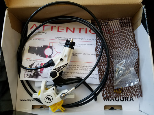 Magura Mt4 Disc Brake Front Or Rear White Black - Black / White