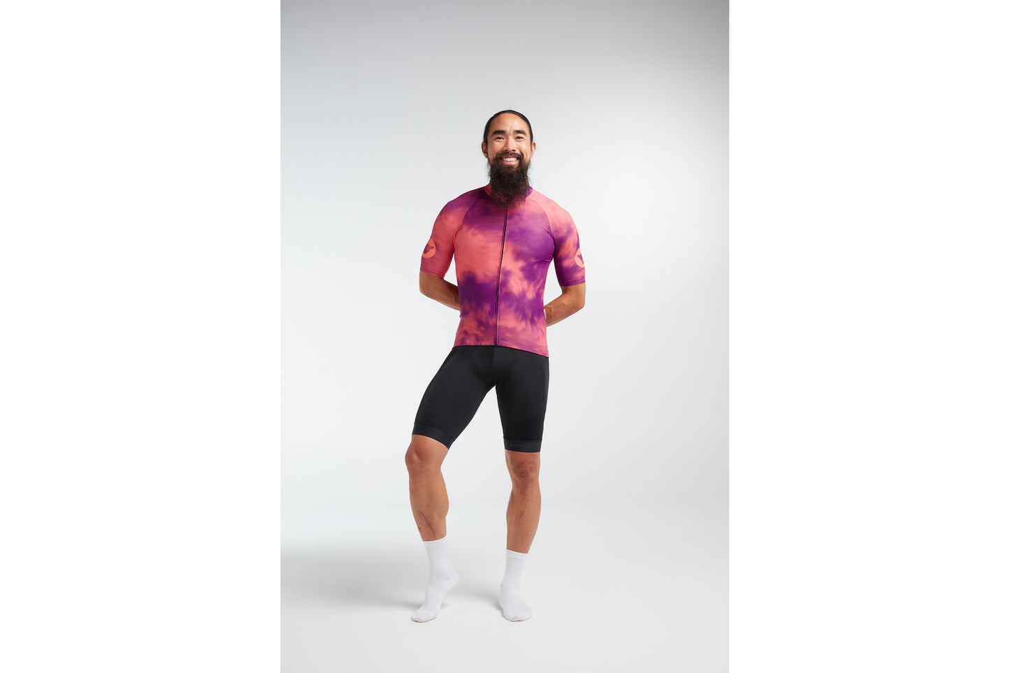 Black Sheep Cycling Men's TOUR Jersey Coral/ Purple Acid