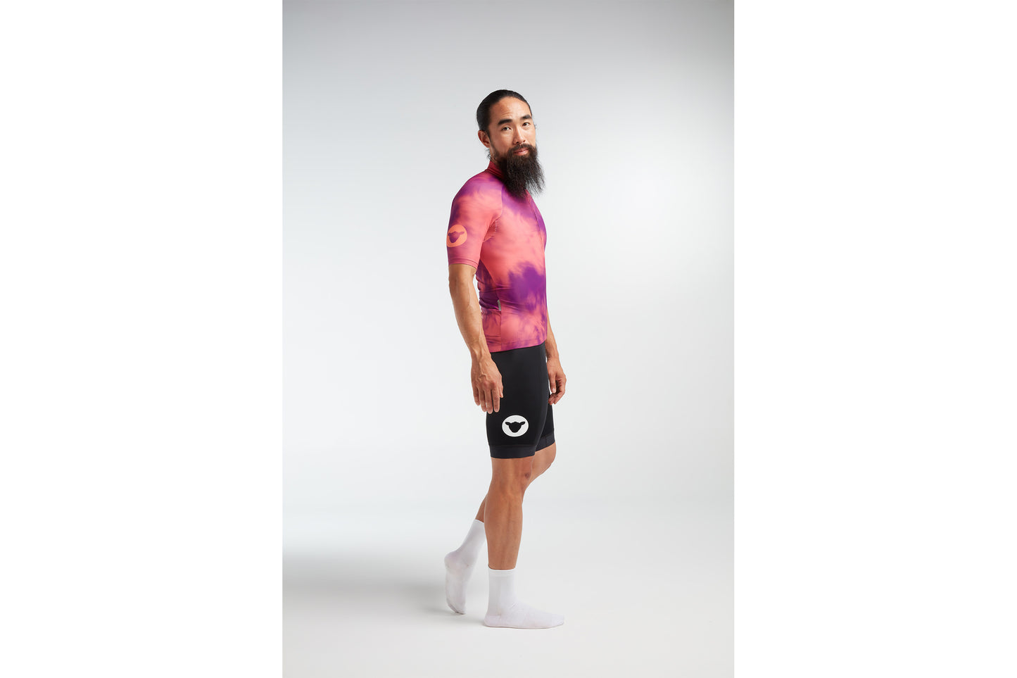 Black Sheep Cycling Men's TOUR Jersey Coral/ Purple Acid