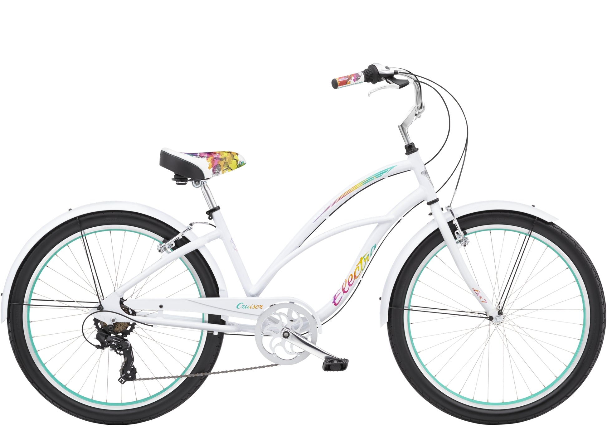 Electra Cruiser Lux 7D Step Thru Bright White – Incycle Bicycles Electra Cruiser Lux 7D Step Thru Bright White – Incycle Bicycles