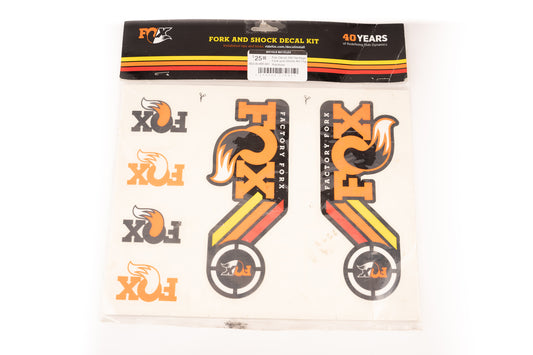 Fox Decal AM Heritage Fork and Shock Kit Org Rainbow