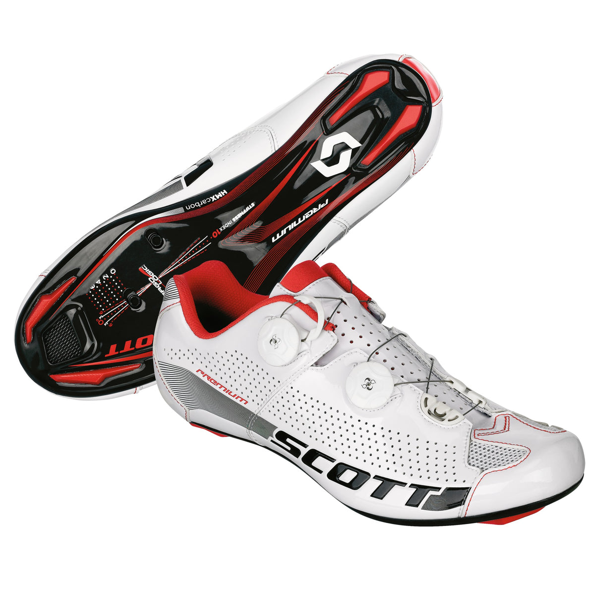 SCOTT Road Cycling Shoes - Men’s Black/Red - Size 11.5 SoulCycle Scott Shoe Scott MTB Team Carbon Black – Incycle Bicycles main image 4