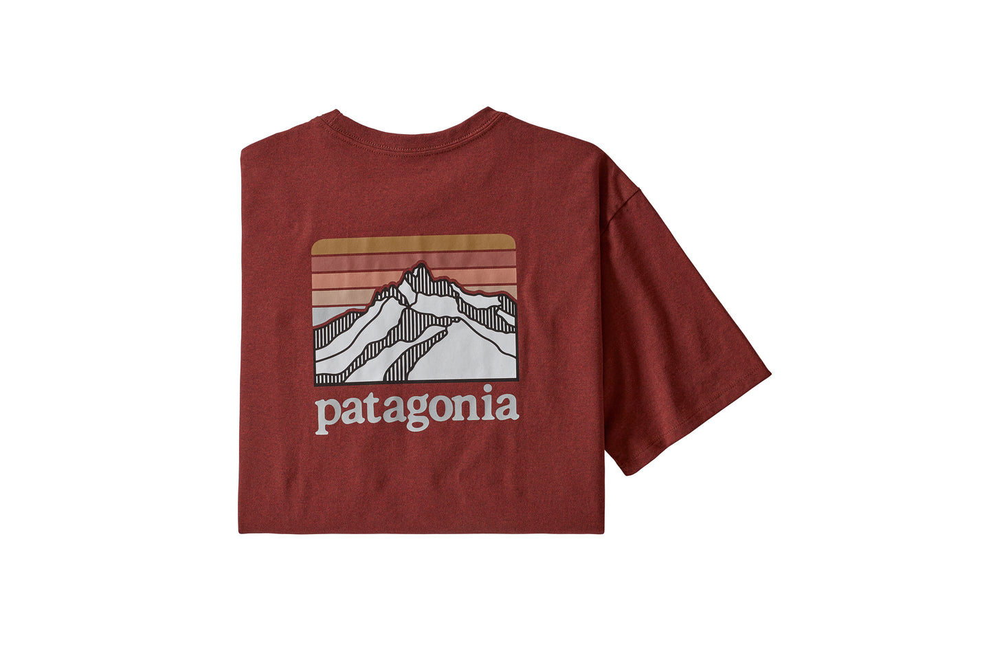 Patagonia Line Logo Ridge Pocket Responsibili Tee Barn Red