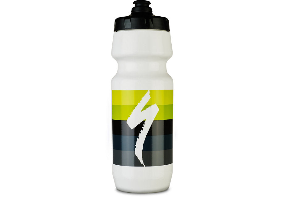 Specialized 24 Oz Bm 2Nd Gen Ea Bottle White/Black/Hyper Green Stripe 24 OZ