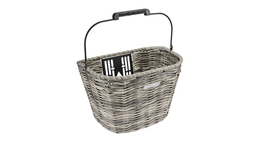 Electra All Weather Woven Front Basket QR Fog